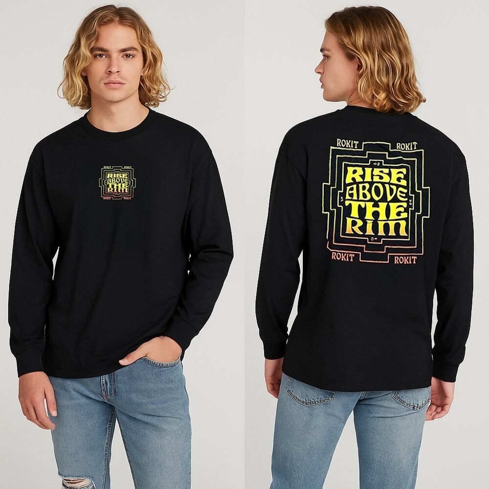 NWOT Rokit Men's Rise Above Printed T-shirt Sz L